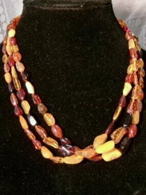 Vintage Baltic Amber Necklace*925 China*